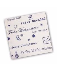 Napkins Tizzy AIRLAID Merry Christmas Champagne + Blue BOX of 1000pcs